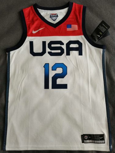 12 Holiday 2020 Olympic USA Team jersey white